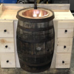 Whiskey Barrel with Table
