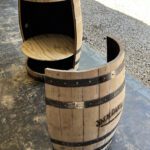 Solid Oak Whiskey Barrel Cabinet