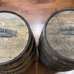 Whisky barrels top view