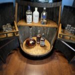 Whiskey Barrel Double Door Cabinet-Table