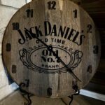 Whiskey Wooden Clock